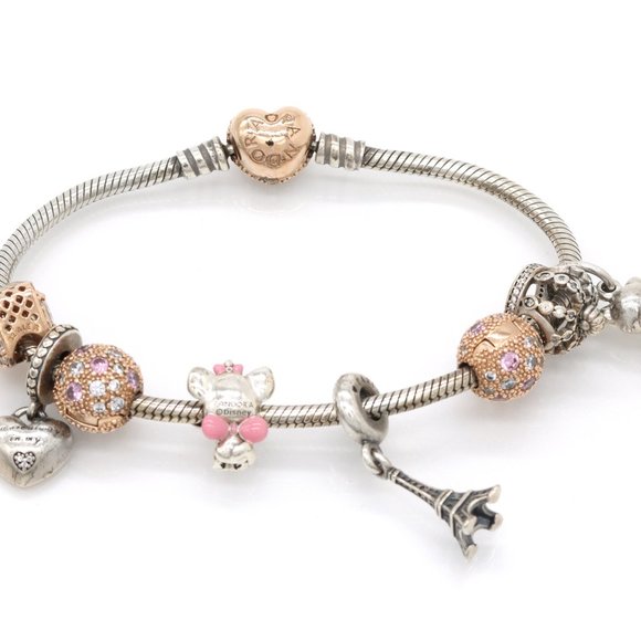 Pandora Jewelry | Pandora Bracelet with Multiple Charms 925 Silver - Picture 2 of 3